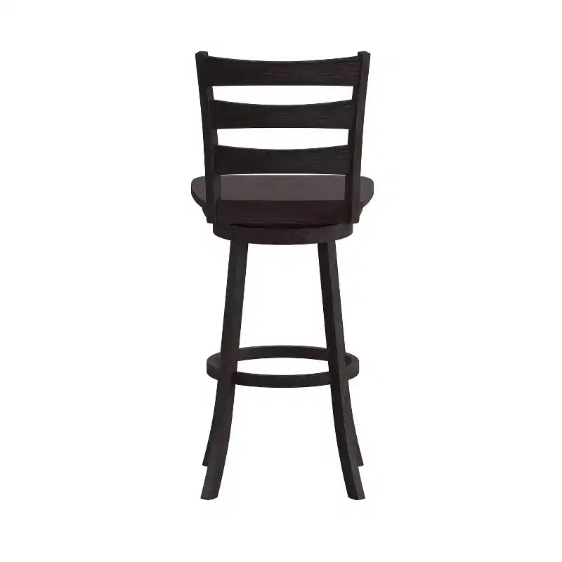 Tabouret de bar pivotant classique en bois à dossier échelle de qualité commerciale, hauteur bar