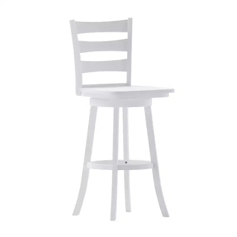 Tabouret de bar pivotant classique en bois à dossier échelle de qualité commerciale, hauteur bar