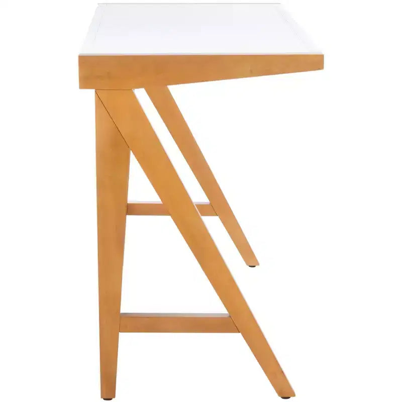 Bureau de style moderne avec un plateau blanc lisse