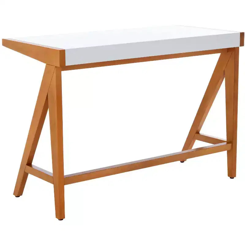 Bureau de style moderne avec un plateau blanc lisse