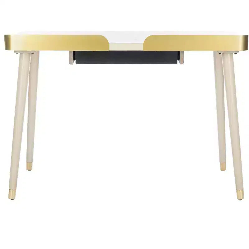 Bureau à un tiroir en noyer doré