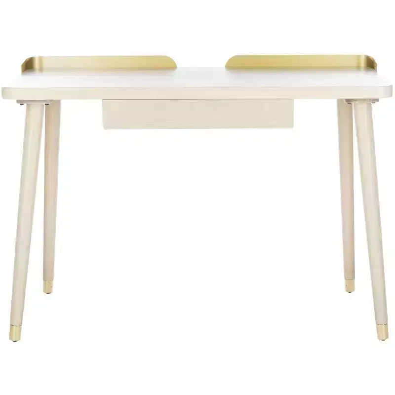 Bureau à un tiroir en noyer doré