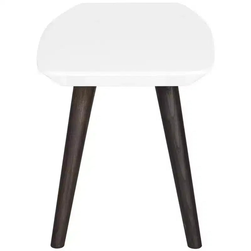 Table basse - Blanc/Brun foncé