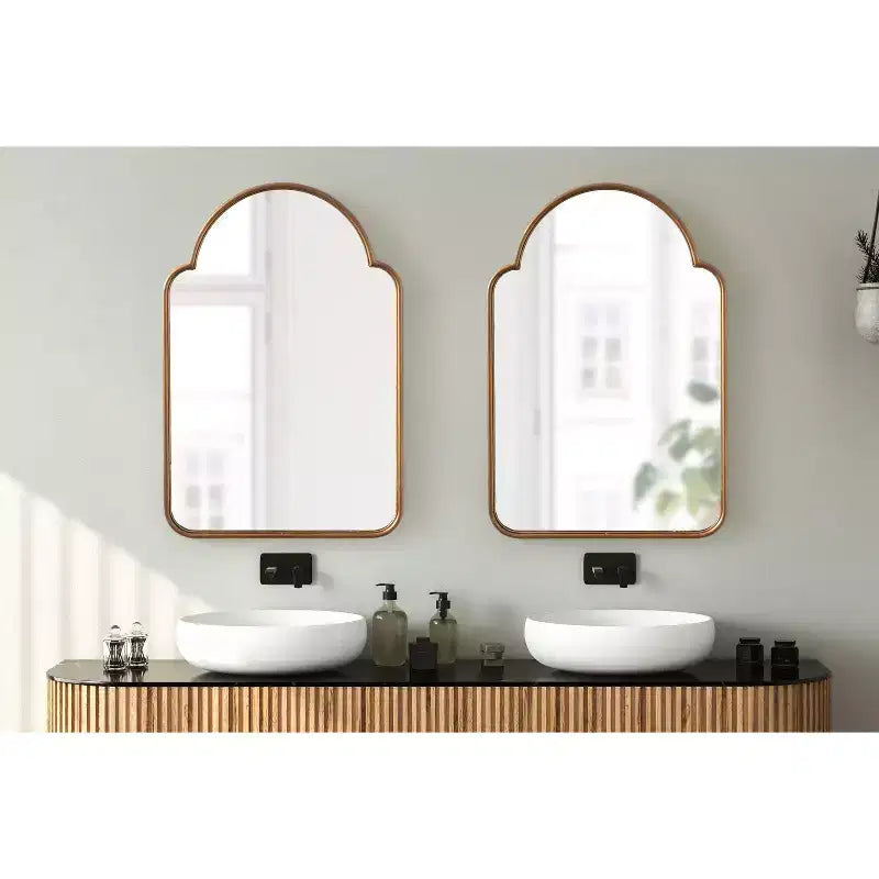 Miroir arche en métal
