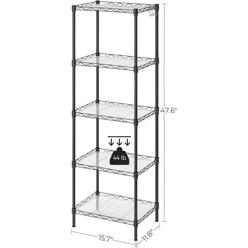 Étagère métallique à 5 niveaux pour cuisine