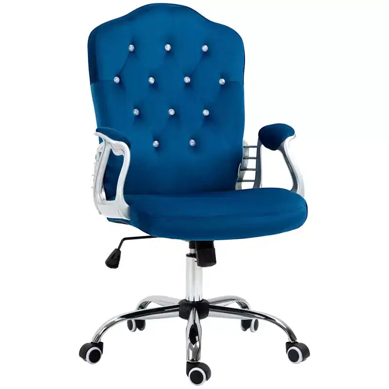 Chaise de bureau, Chaise d'ordinateur en velours, Chaise de bureau capitonnée