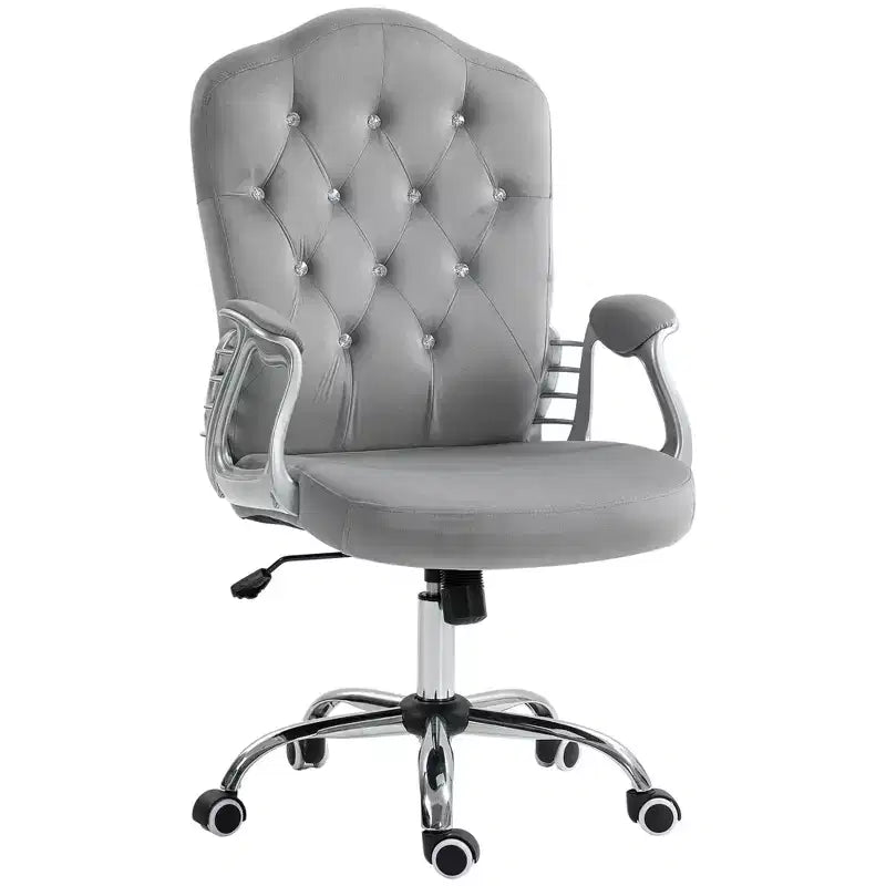 Chaise de bureau, Chaise d'ordinateur en velours, Chaise de bureau capitonnée