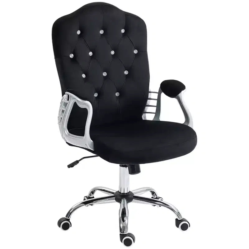 Chaise de bureau, Chaise d'ordinateur en velours, Chaise de bureau capitonnée
