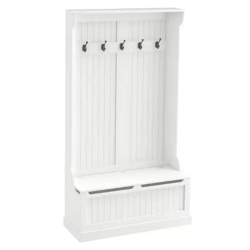 Banc de rangement avec porte-manteau
