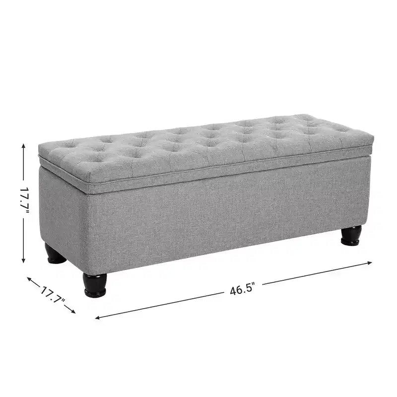 Banc Ottoman de Rangement Long, Tabouret de Bout de Lit avec Rangement, Charge Supportée