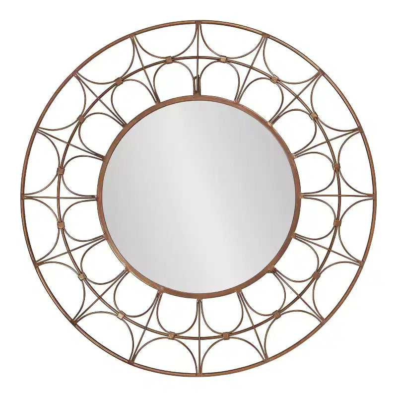Miroir décoratif rond en métal