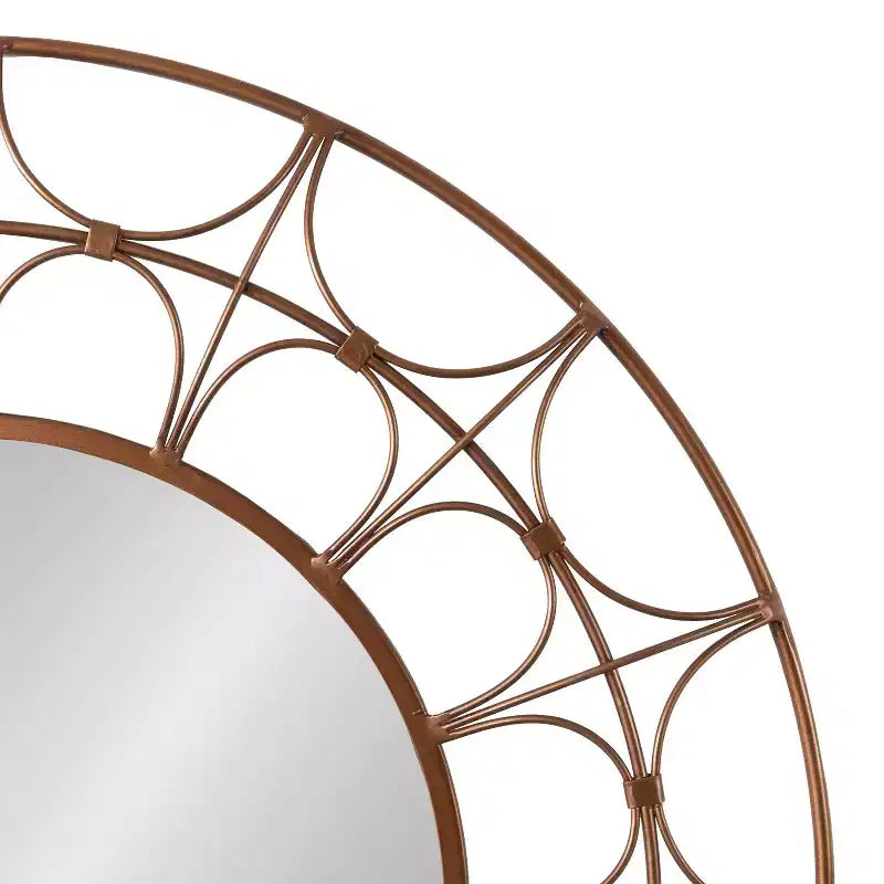 Miroir décoratif rond en métal