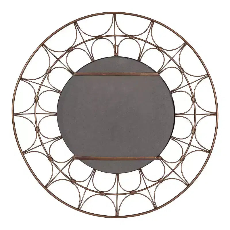 Miroir décoratif rond en métal