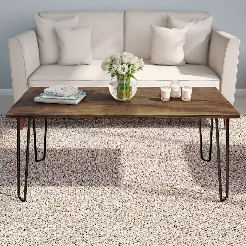 Table basse moderne Lavish Home Style industriel moderne