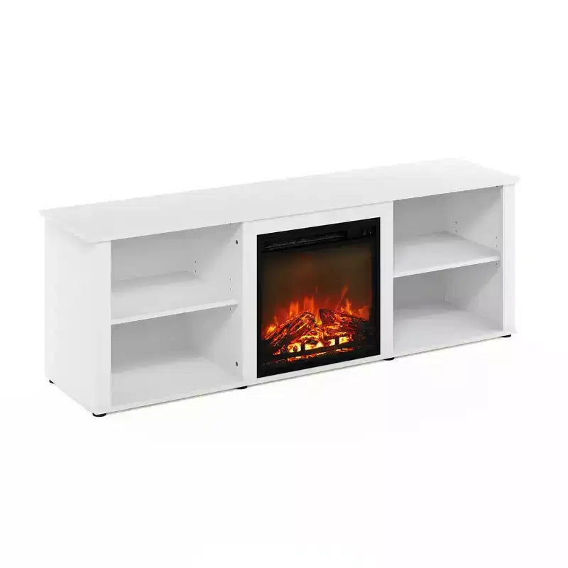 Meuble TV classique pour cheminée, console de divertissement, centre multimédia
