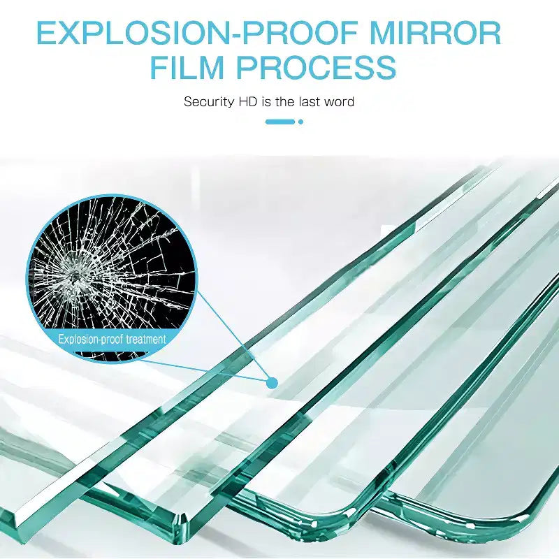 Miroir mural décoratif moderne rectangulaire en alliage d'aluminium à cadre étroit