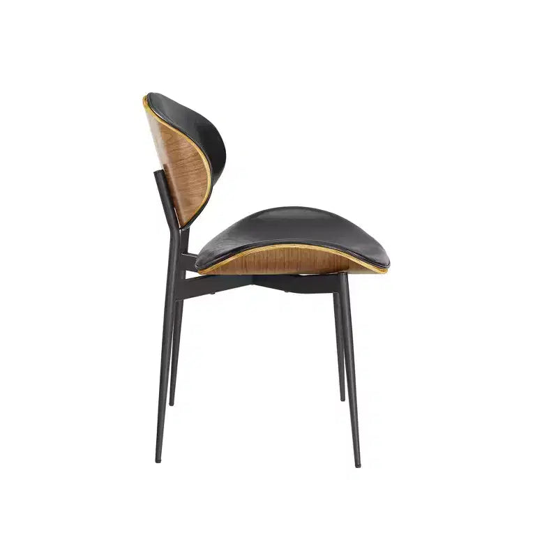 Chaise de salle à manger moderne en peuplier tapissé et en similicuir