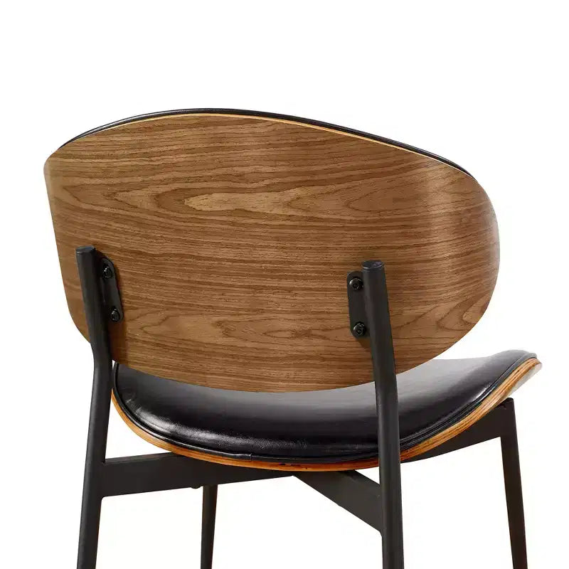 Chaise de salle à manger moderne en peuplier tapissé et en similicuir