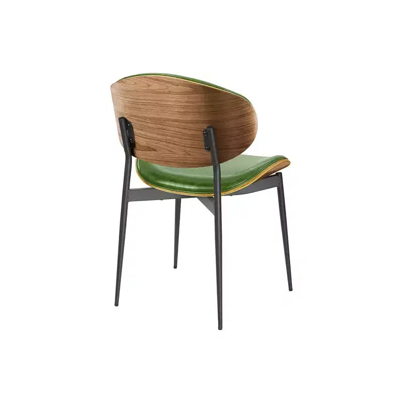 Chaise de salle à manger moderne en peuplier tapissé et en similicuir