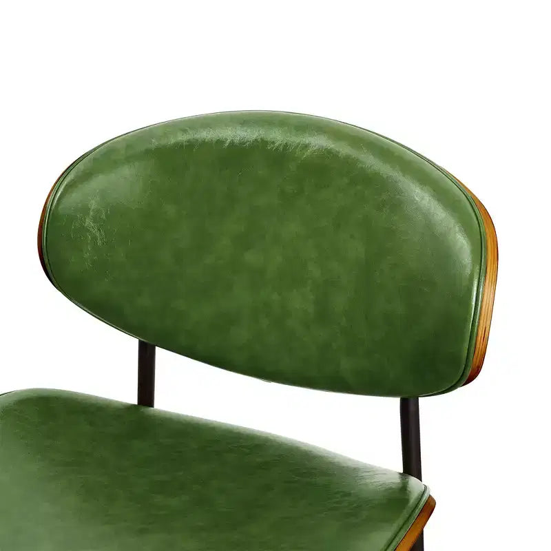 Chaise de salle à manger moderne en peuplier tapissé et en similicuir
