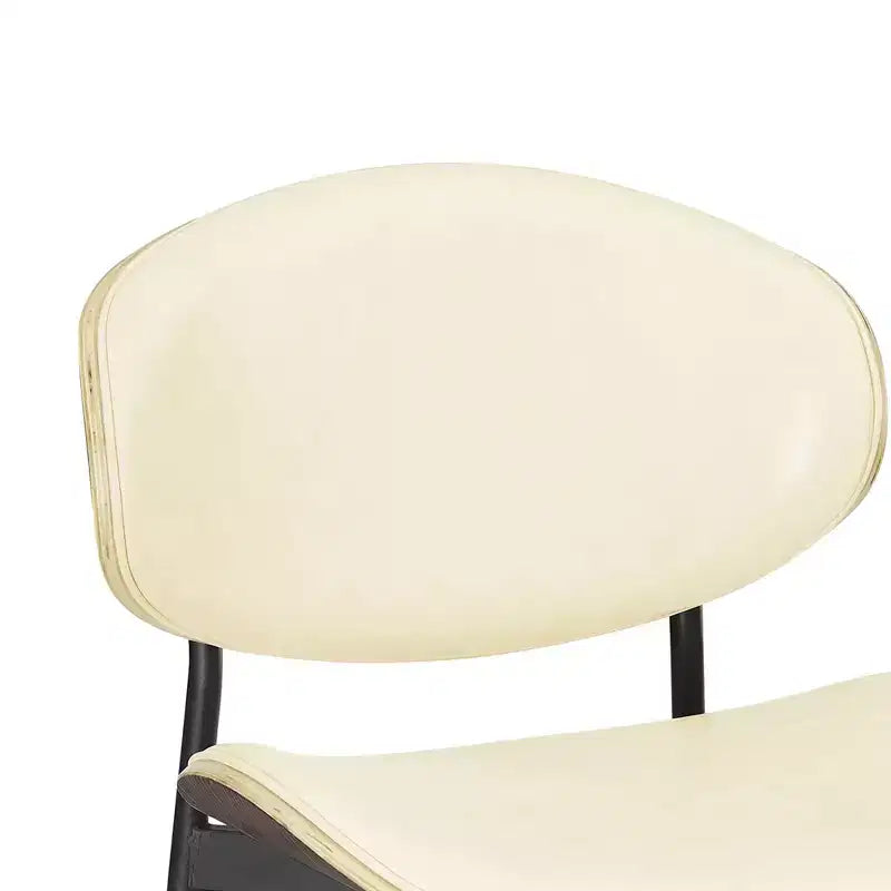 Chaise de salle à manger moderne en peuplier tapissé et en similicuir