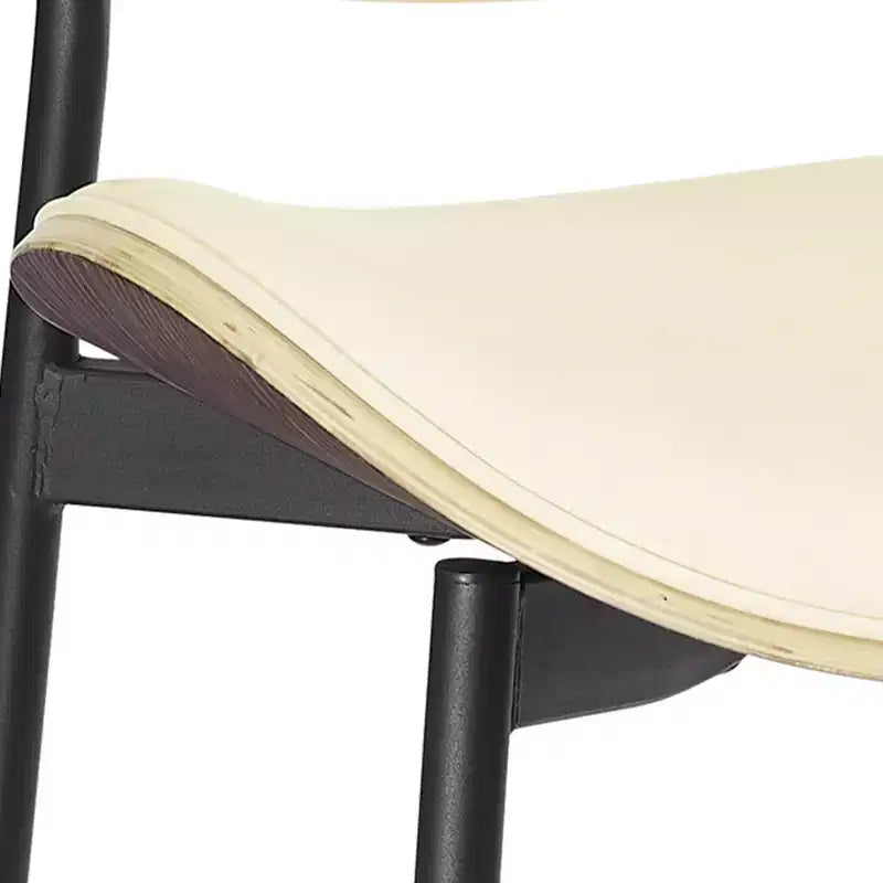 Chaise de salle à manger moderne en peuplier tapissé et en similicuir