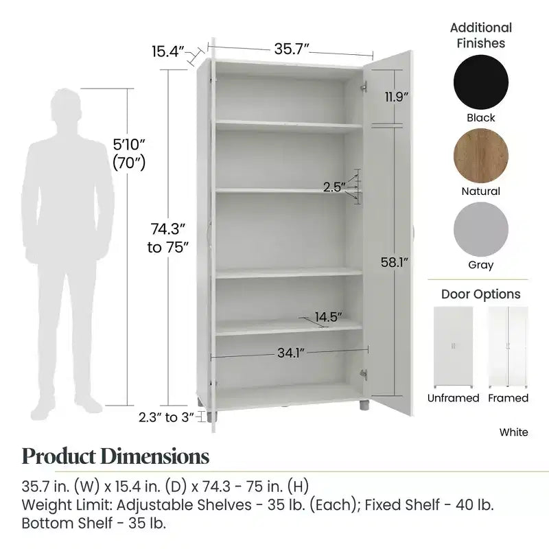 Armoire utilitaire de rangement de porte