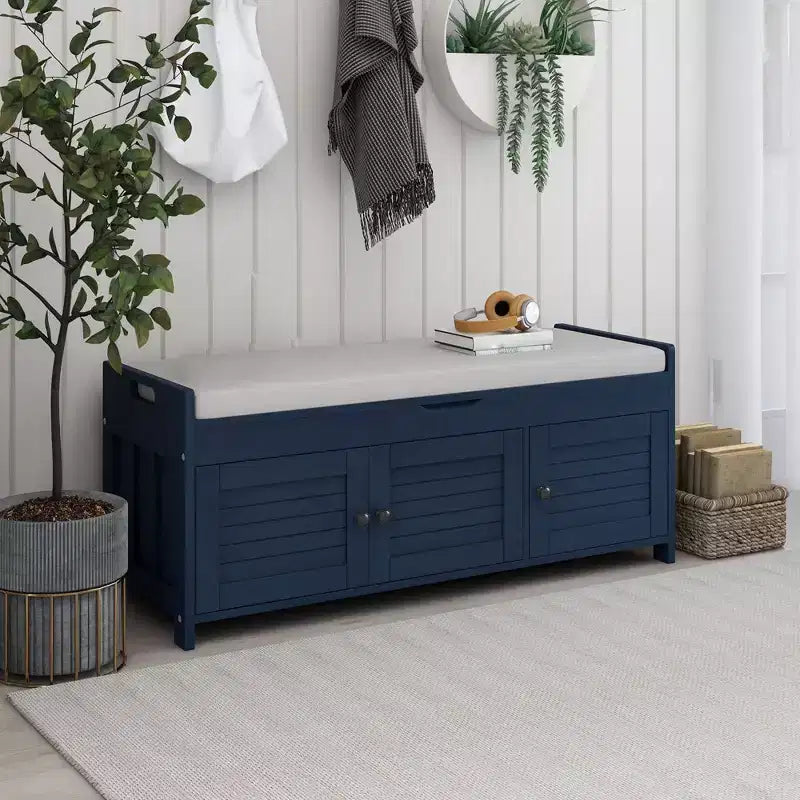 Banc de rangement et meuble à chaussures d'entrée en bois