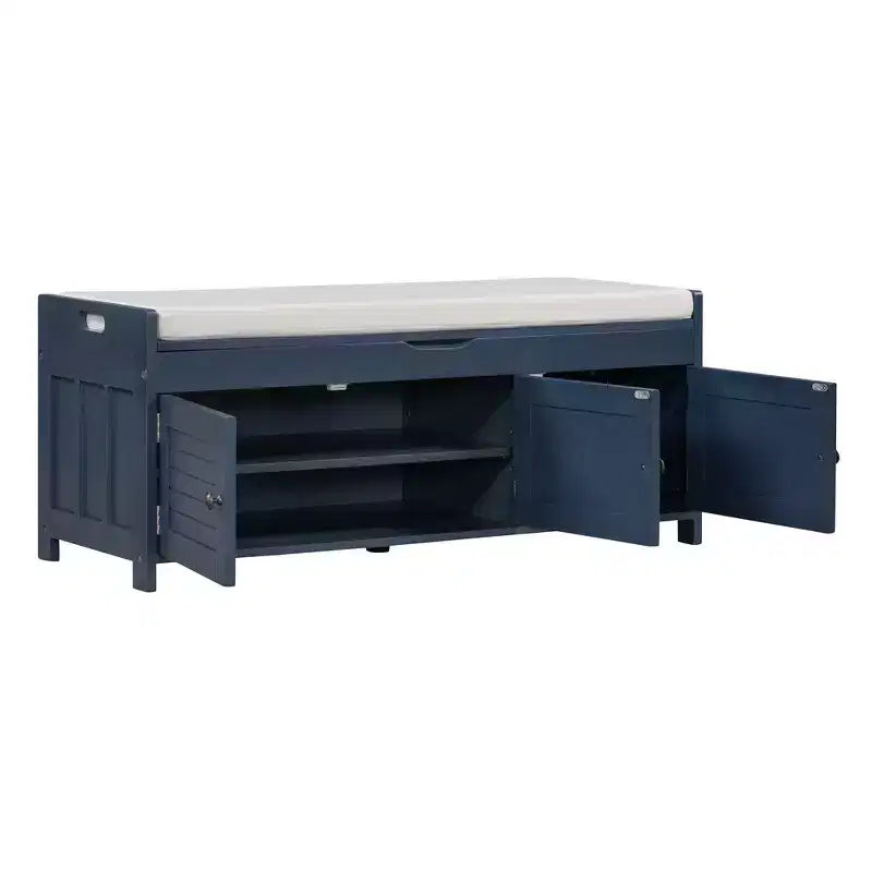 Banc de rangement et meuble à chaussures d'entrée en bois