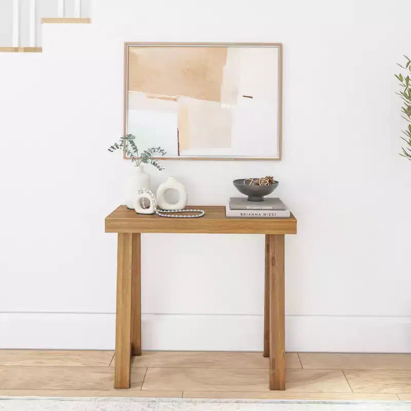Console en bois massif, table de canapé style ferme classique
