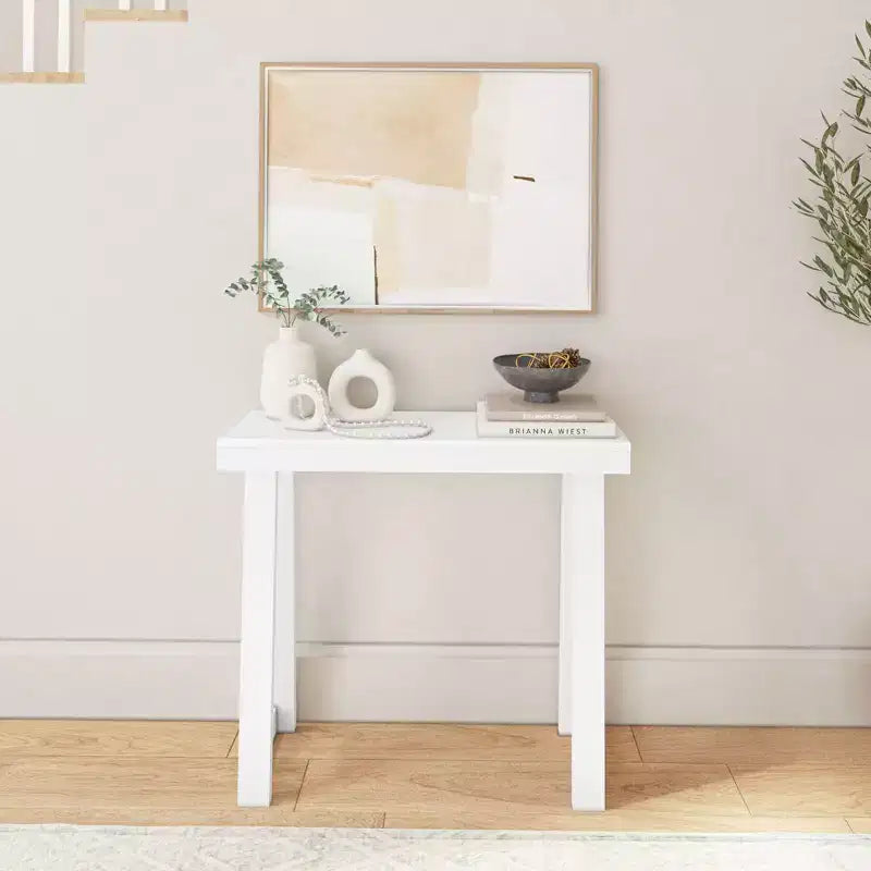 Console en bois massif, table de canapé style ferme classique