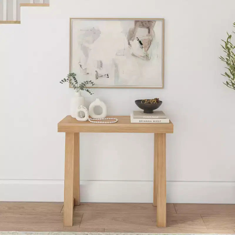 Console en bois massif, table de canapé style ferme classique