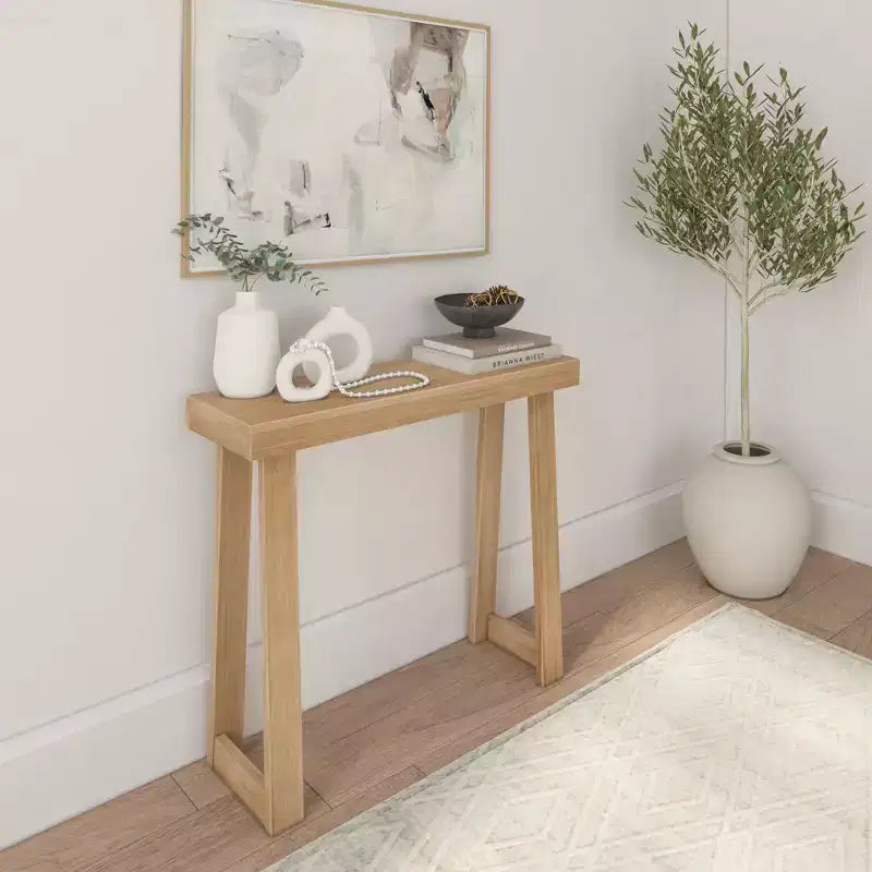 Console en bois massif, table de canapé style ferme classique