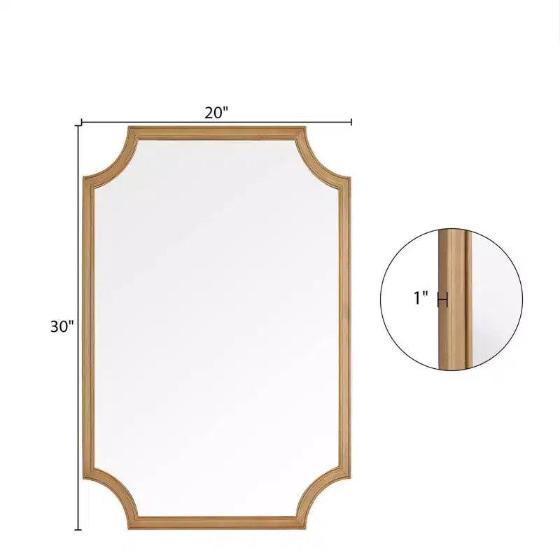 Miroir mural de ferme en bois naturel