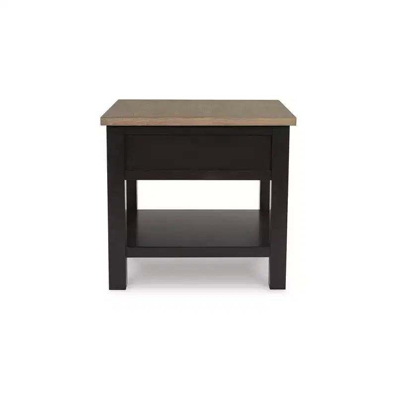 Table d'appoint marron à 1 tiroir