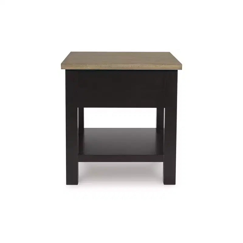 Table d'appoint marron à 1 tiroir
