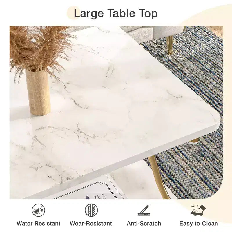Table basse moderne en bois avec rangement et étagères ouvertes