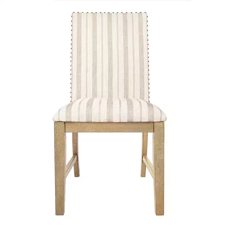 Chaises de salle à manger en bois rembourrées avec tablier et cadre en contreplaqué