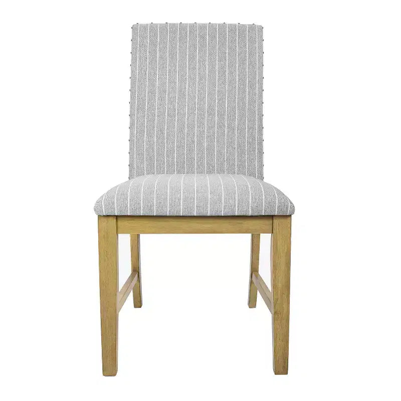 Chaises de salle à manger en bois rembourrées avec tablier et cadre en contreplaqué