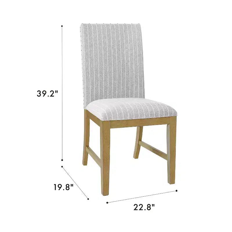 Chaises de salle à manger en bois rembourrées avec tablier et cadre en contreplaqué