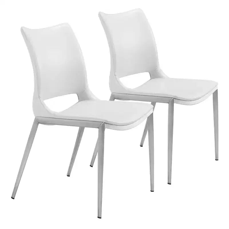 Chaises de salle à manger rembourrées, Structure en acier