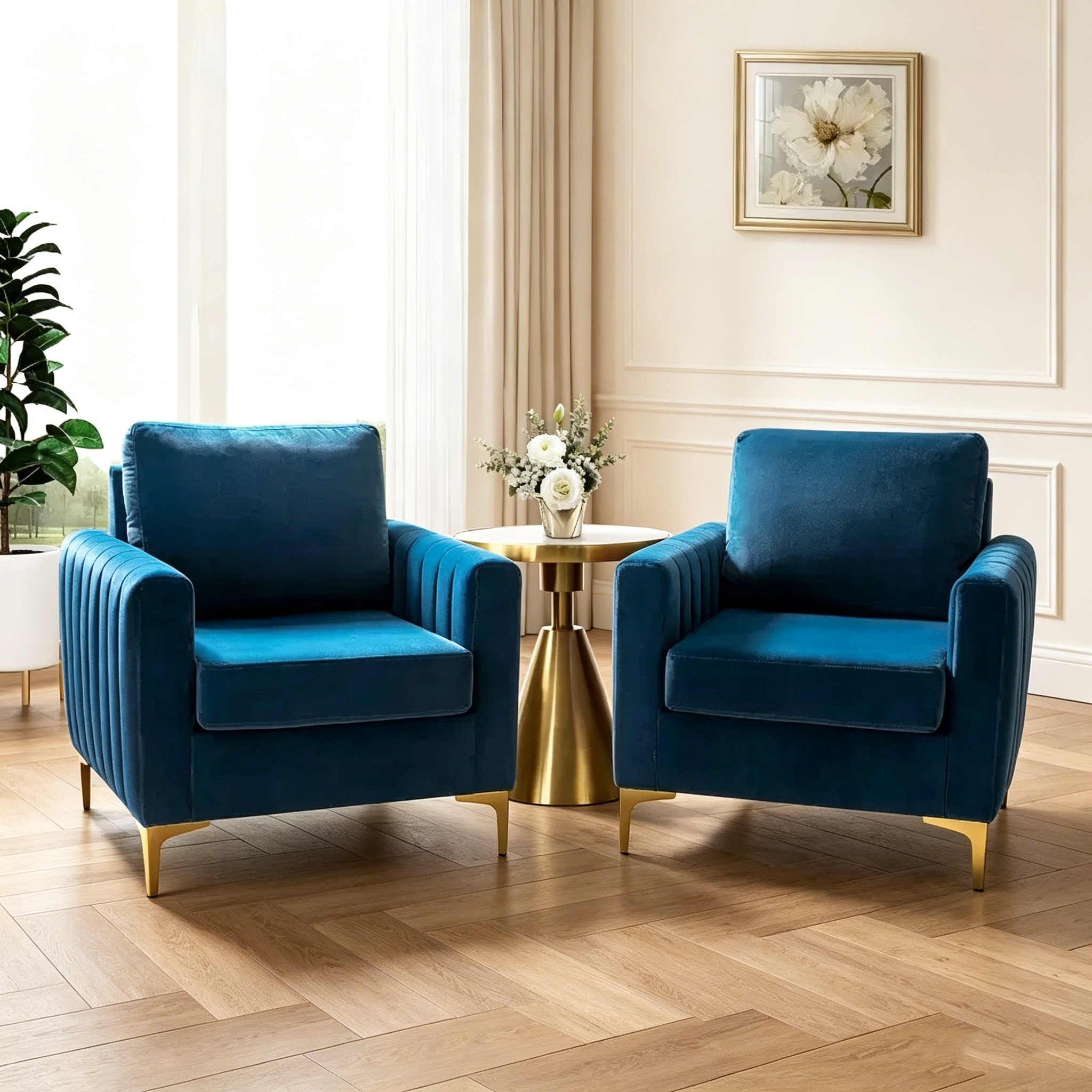 Fauteuil club contemporain en bois capitonné avec pieds en métal